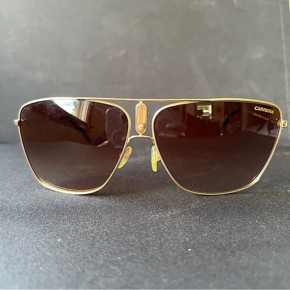 🕶️ Carrera Gold Round Sunglasses | UV400 | Travel-Ready Style - Picture 1 of 7